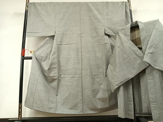 平和屋着物●男性　紬　アンサンブル　霞文　キングサイズ　正絹　逸品　AABL3513fy