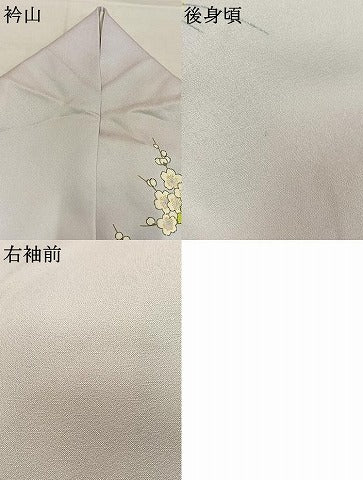 平和屋着物●豪華振袖　草花文　暈し染め　銀彩　正絹　逸品　AABL3527fy