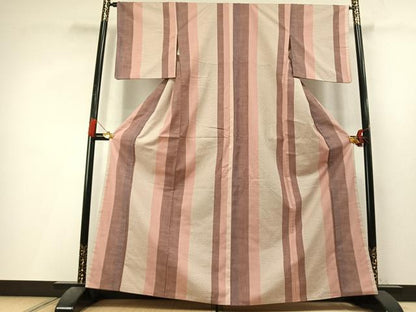 平和屋着物●上質な紬　間道　正絹　逸品　AABL3534fy
