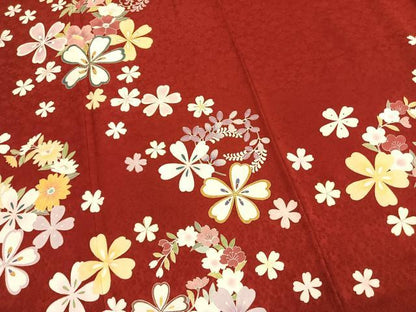 平和屋着物●豪華振袖　舞花文　金彩　正絹　逸品　AABL3542fy