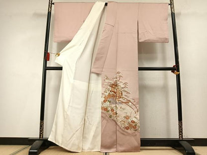 平和屋着物●豪華色留袖　御所車花文　暈し染め　金彩　正絹　逸品　AABL3544fy