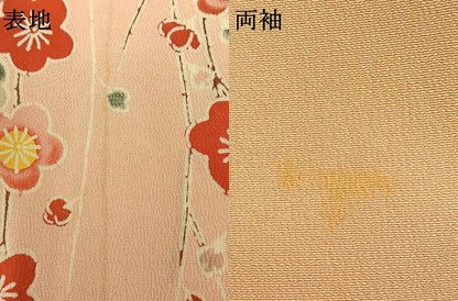 平和屋着物●訪問着　型染め　枝梅松文　正絹　逸品　AABL3546fy