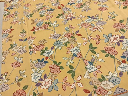 平和屋着物●上質な小紋　枝花文　正絹　逸品　未使用　AABL3549fy