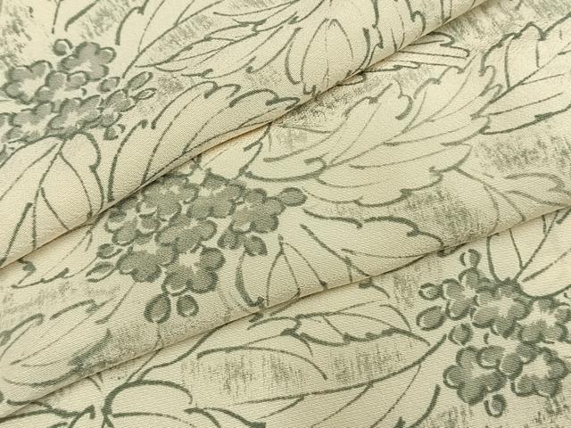 平和屋着物●上質な小紋　手描き　草花文　鈴乃屋扱い　正絹　逸品　未使用　AABL3550fy