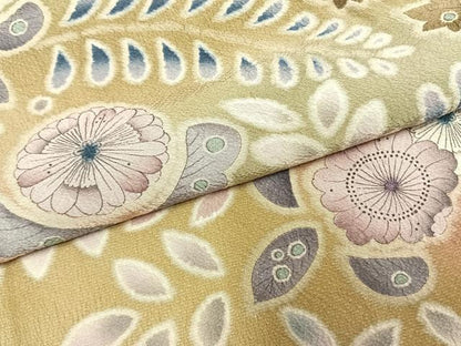 平和屋着物●訪問着　絞り　辻が花　暈し染め　ロング丈　正絹　逸品　AABL3558fy