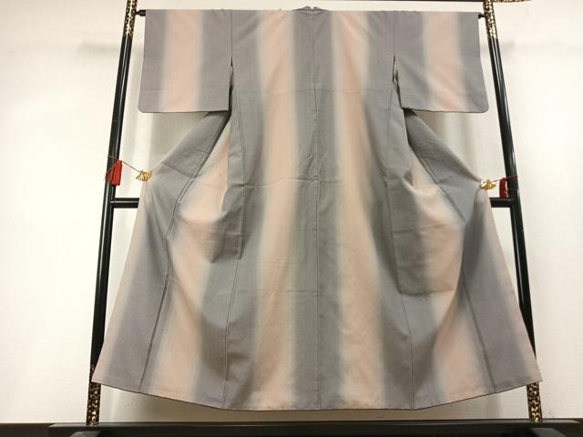 平和屋着物●お召　間道　正絹　逸品　AABL3561fy