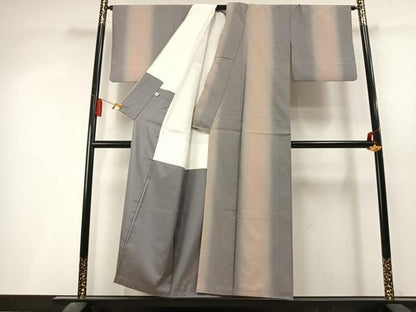 平和屋着物●お召　間道　正絹　逸品　AABL3561fy