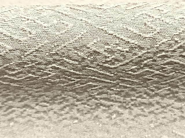 平和屋着物●上質な色無地　紗綾形地紋　白鼠色　正絹　逸品　AABL3565fy