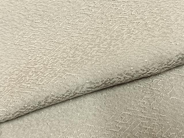 平和屋着物●上質な色無地　紗綾形地紋　白鼠色　正絹　逸品　AABL3565fy