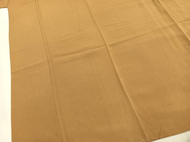 平和屋着物▼上質な色無地　鬱金染　黄唐茶色　正絹　逸品　AABL3570fy