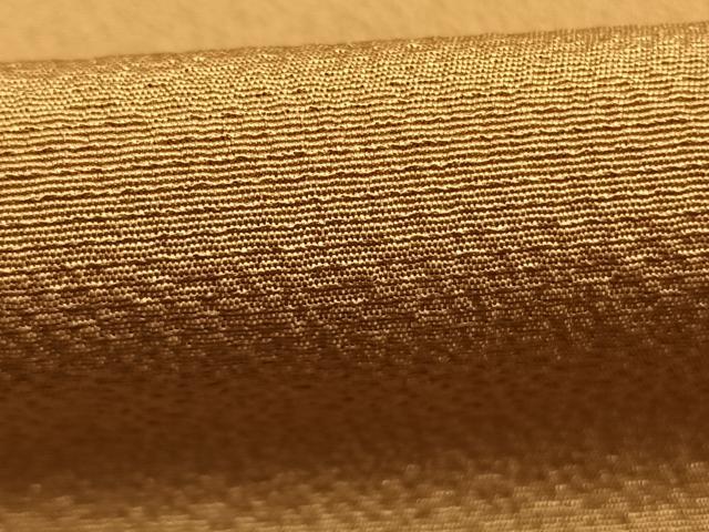 平和屋着物▼上質な色無地　鬱金染　黄唐茶色　正絹　逸品　AABL3570fy