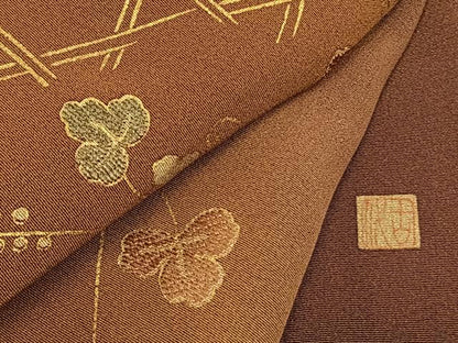 平和屋着物●豪華色留袖　作家物　刺繍　唐草文　暈し染め　金彩　正絹　逸品　AABL3572fy