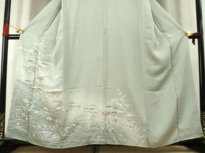 平和屋着物●訪問着　松竹梅　暈し染め　金彩　正絹　逸品　AABL3573fy