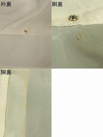 平和屋着物●上質な小紋　枝花文　黒地　ロング丈　正絹　逸品　AABL3575fy