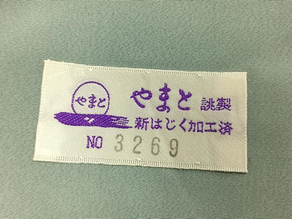 平和屋着物●本加賀友禅作家　石田己代治　訪問着　紬地　舟　やまと誂製　正絹　逸品　AABL3581fy