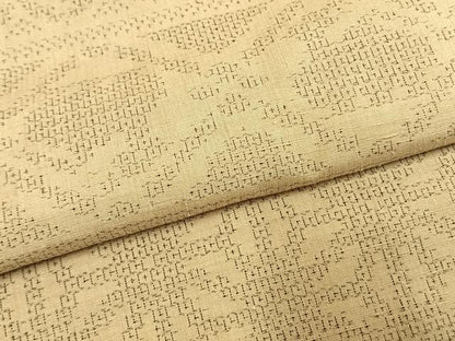 平和屋着物●結城紬　80亀甲　横段文　正絹　逸品　AABL3591fy