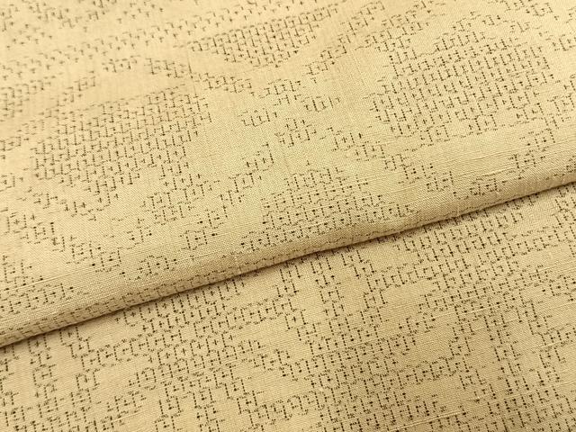 平和屋着物●結城紬　80亀甲　横段文　正絹　逸品　AABL3591fy