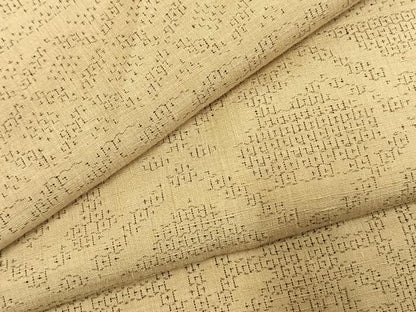 平和屋着物●結城紬　80亀甲　横段文　正絹　逸品　AABL3591fy