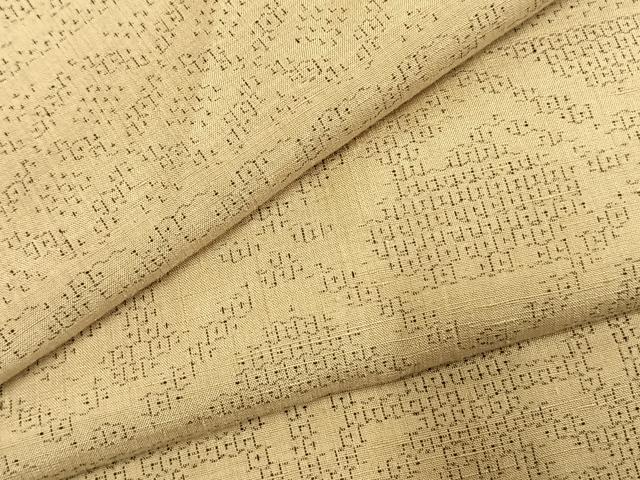 平和屋着物●結城紬　80亀甲　横段文　正絹　逸品　AABL3591fy