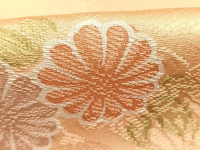 平和屋着物●上質な小紋　地紋起こし　草花文　暈し染め　正絹　逸品　未使用　AABL3594fy