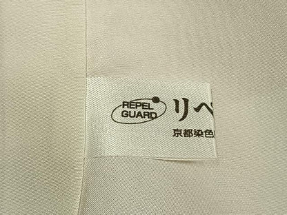 平和屋着物●上質な小紋　地紋起こし　草花文　暈し染め　正絹　逸品　未使用　AABL3594fy