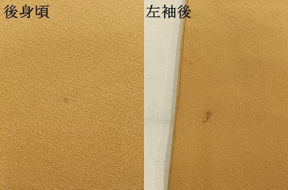 平和屋着物●上質な色無地　玉蜀黍色　正絹　逸品　AABL3595fy