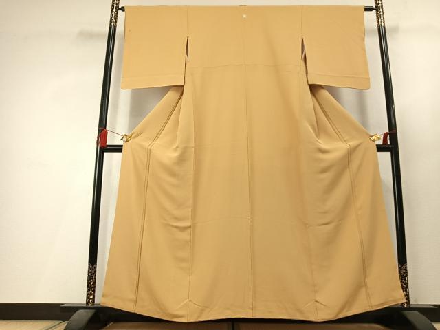 平和屋着物●上質な色無地　玉蜀黍色　正絹　逸品　AABL3595fy