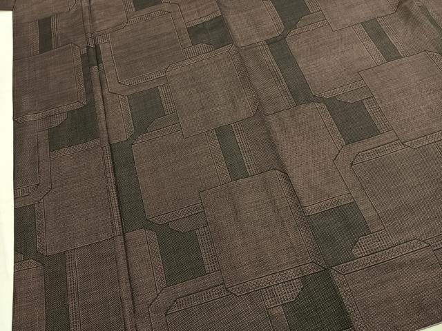 平和屋着物●本場大島紬　150亀甲　色紙重ね文　正絹　逸品　AABL3598fy