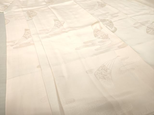平和屋着物●振袖用長襦袢　袷　扇面花地紋　暈し染め　正絹　逸品　AABL3602ck