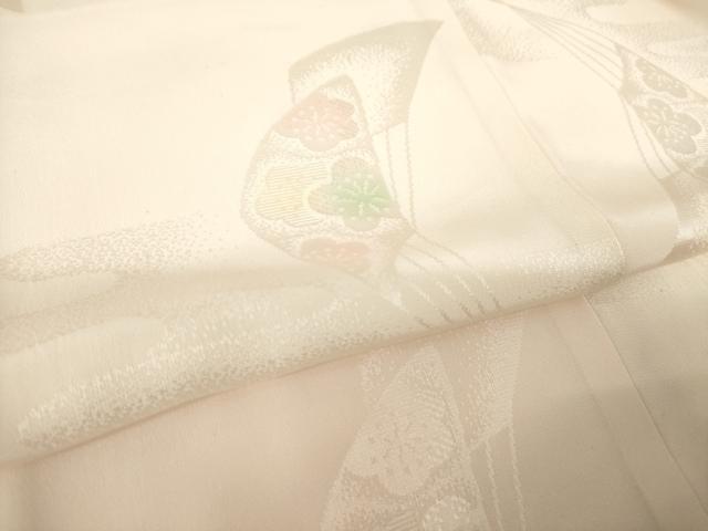 平和屋着物●振袖用長襦袢　袷　扇面花地紋　暈し染め　正絹　逸品　AABL3602ck