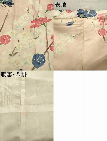 平和屋着物●豪華振袖　草花文　ロング丈　正絹　逸品　AABL3605ck