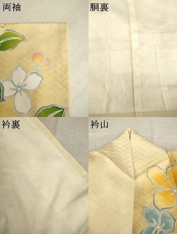平和屋着物●豪華振袖　駒刺繍　舞花文　金彩　正絹　逸品　AABL3608ck
