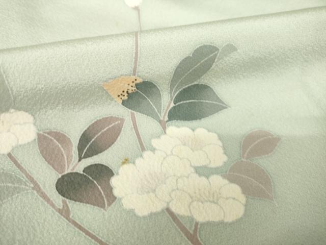 平和屋着物●訪問着　友禅　作家物　枝花文　暈し染め　正絹　逸品　AABL3614ck