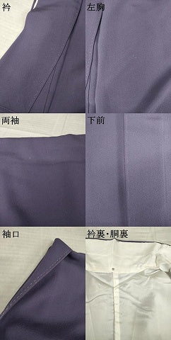 平和屋着物●上質な色無地　濃鼠色　正絹　逸品　AABL3616ck