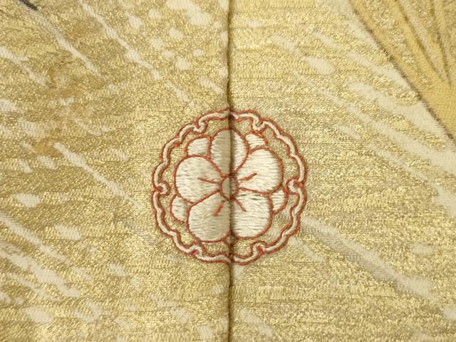 平和屋着物●豪華振袖　駒刺繍　松　金銀彩　金糸　ロング丈　正絹　逸品　AABL3619ck