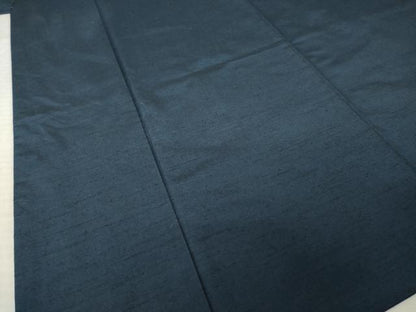 平和屋着物●男性　紬　アンサンブル　藍鉄色　正絹　逸品　AABL3623ck