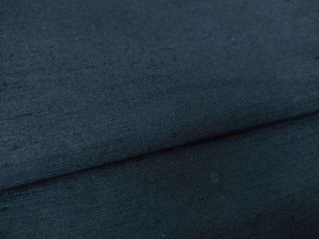 平和屋着物●男性　紬　アンサンブル　藍鉄色　正絹　逸品　AABL3623ck