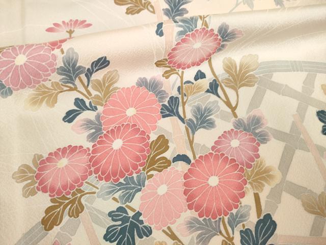 平和屋着物●訪問着　友禅　花籬文　正絹　逸品　AABL3628ck