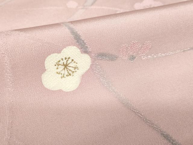 平和屋着物●上質な小紋　枝花文　地紋起こし　正絹　逸品　AABL3630ck