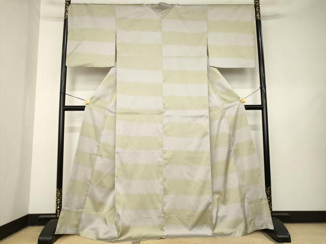 平和屋着物●上質な小紋　横段文　正絹　逸品　AABL3635ck