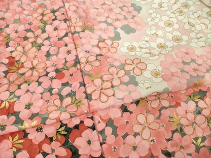 平和屋着物●豪華振袖　駒刺繍　花尽くし　正絹　逸品　AABL3637ck
