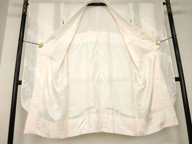 平和屋着物●振袖用長襦袢　無双仕立て　ねじ梅地紋　暈し染め　正絹　逸品　AABL3643ck