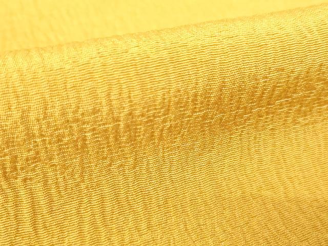 平和屋着物●上質な色無地　黄朽葉色　正絹　逸品　AABL3650ck