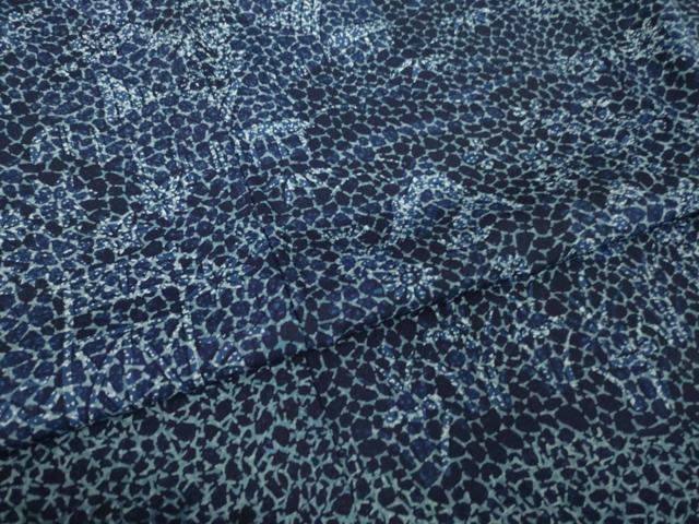 平和屋着物●訪問着　流水風景文　藍　正絹　逸品　未使用　AABL3662ck