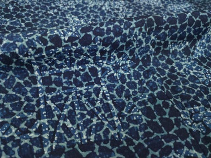 平和屋着物●訪問着　流水風景文　藍　正絹　逸品　未使用　AABL3662ck