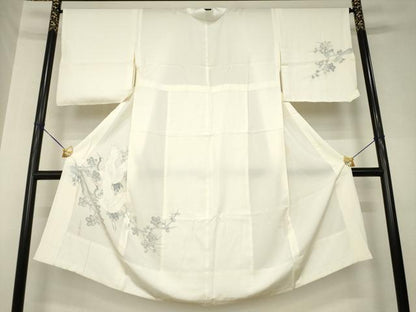 平和屋着物●長襦袢　無双仕立て　作家物　飛鳥花文　正絹　逸品　AABL3668ck