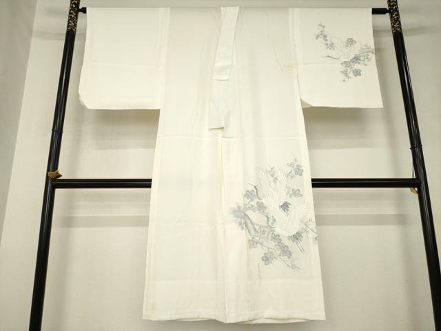 平和屋着物●長襦袢　無双仕立て　作家物　飛鳥花文　正絹　逸品　AABL3668ck