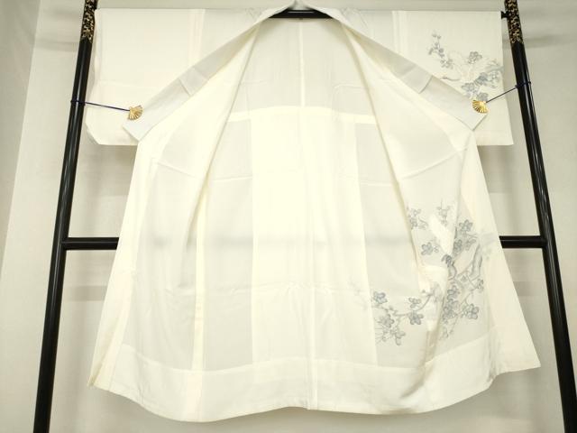 平和屋着物●長襦袢　無双仕立て　作家物　飛鳥花文　正絹　逸品　AABL3668ck