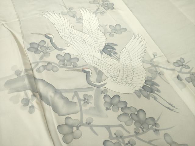 平和屋着物●長襦袢　無双仕立て　作家物　飛鳥花文　正絹　逸品　AABL3668ck