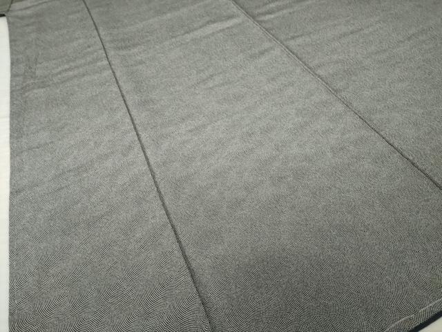 平和屋着物●江戸小紋　鮫小紋柄　黒地　正絹　逸品　AABL3677ck